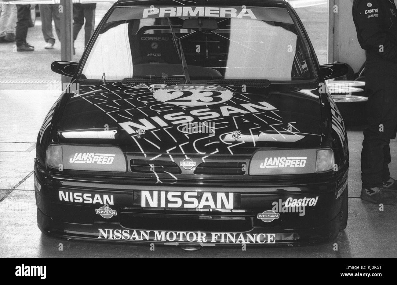 the Nissan Primera eGT of Keith O'Dor at Silverstone, April 5th 1992 Stock Photo