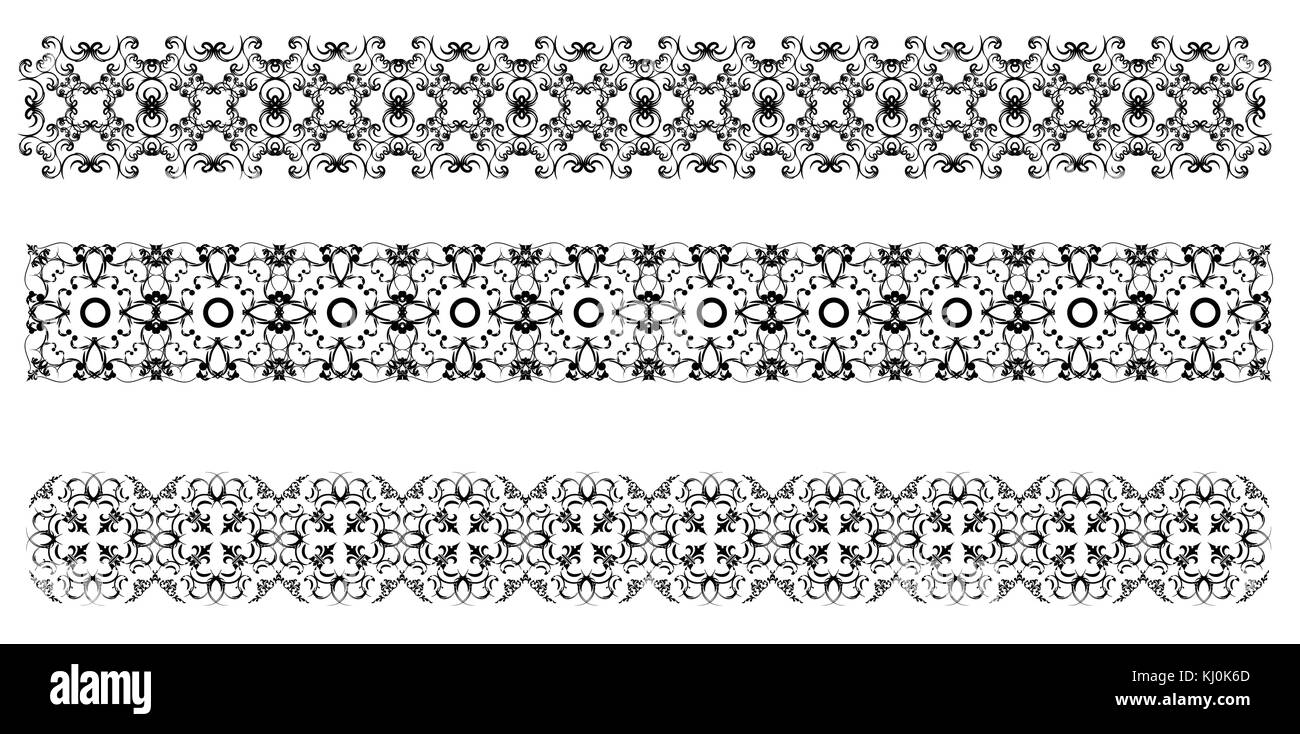 Collection of Ornamental Rule Lines in Different Design styles. Vector ...