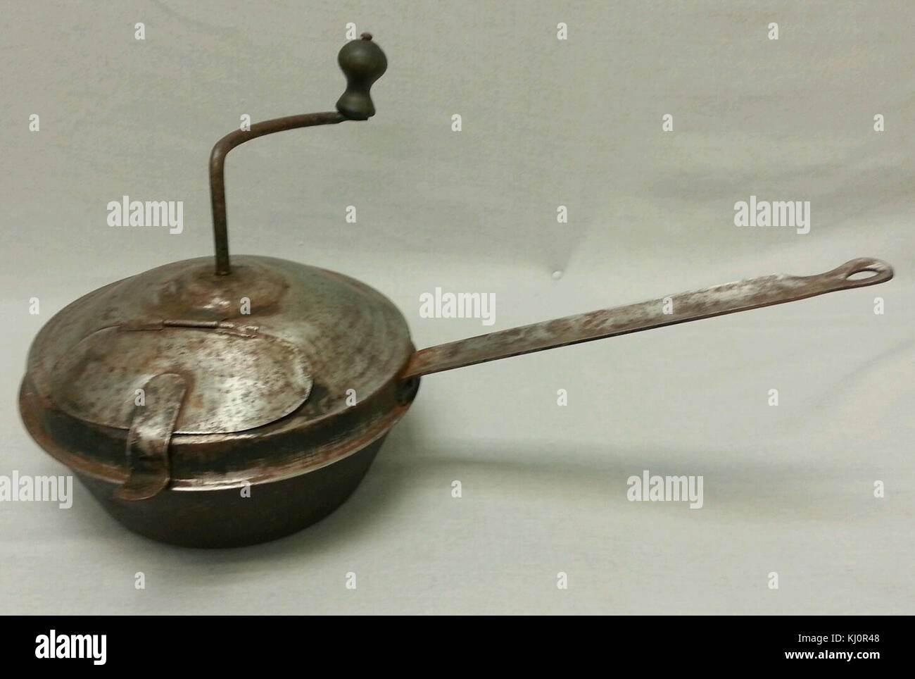 Wood stovetop coffee roaster Natalie Ward Stock Photo Alamy