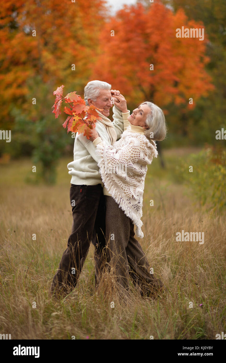 senior couple dancing in park Stock Photo - Alamy