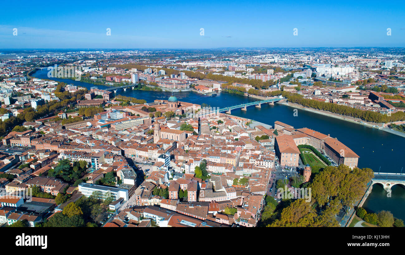 Aerial view of Toulouse city in Haute Garonne, France Stock Photo Alamy