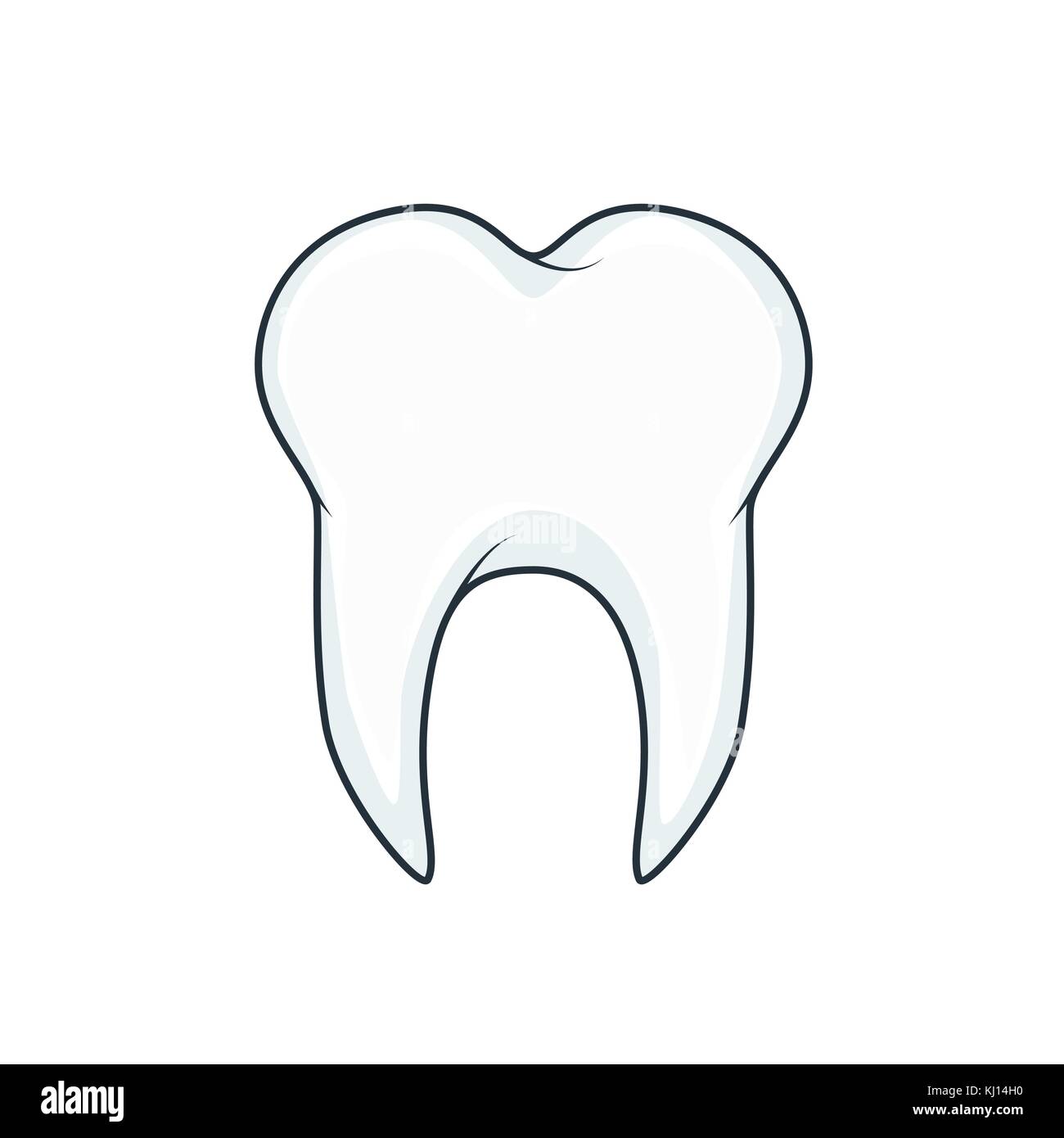 Tooth isolated on white vector illustration Stock Vector Image & Art ...