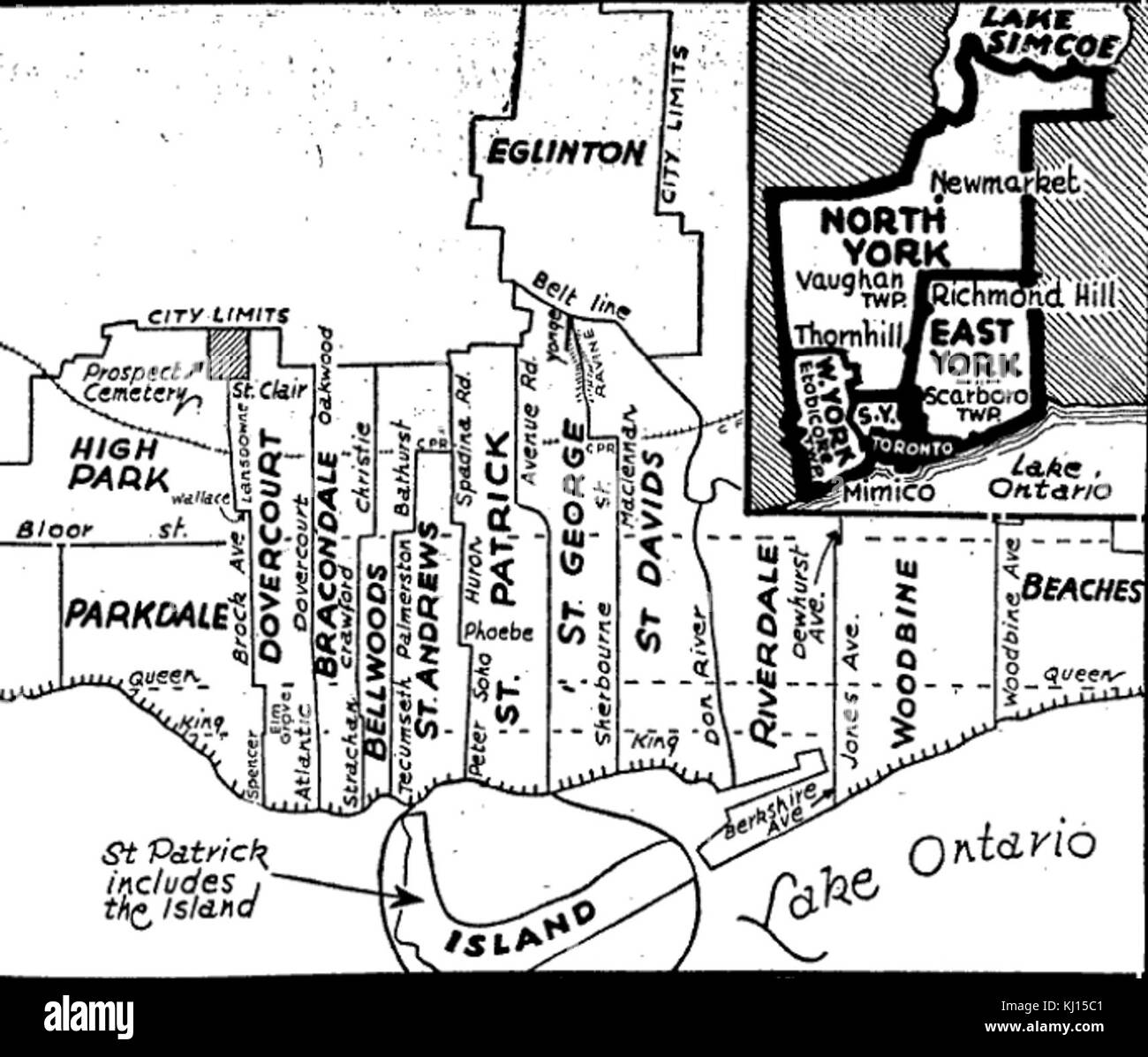 Toronto Political Ridings This image pertains to the 1934 political ridings in Toronto ...