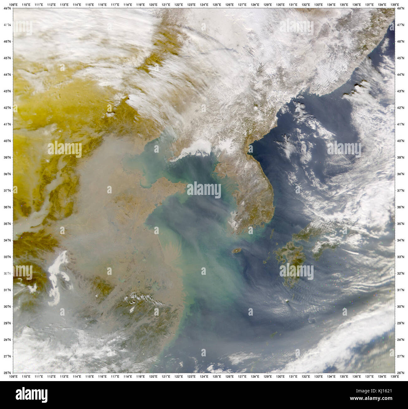 Asian Dust, NASA aerospace photography Stock Photo Alamy