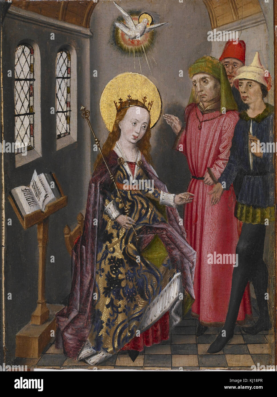 Flemish - Part of an Altarpiece with Three Scenes from the Life of ...