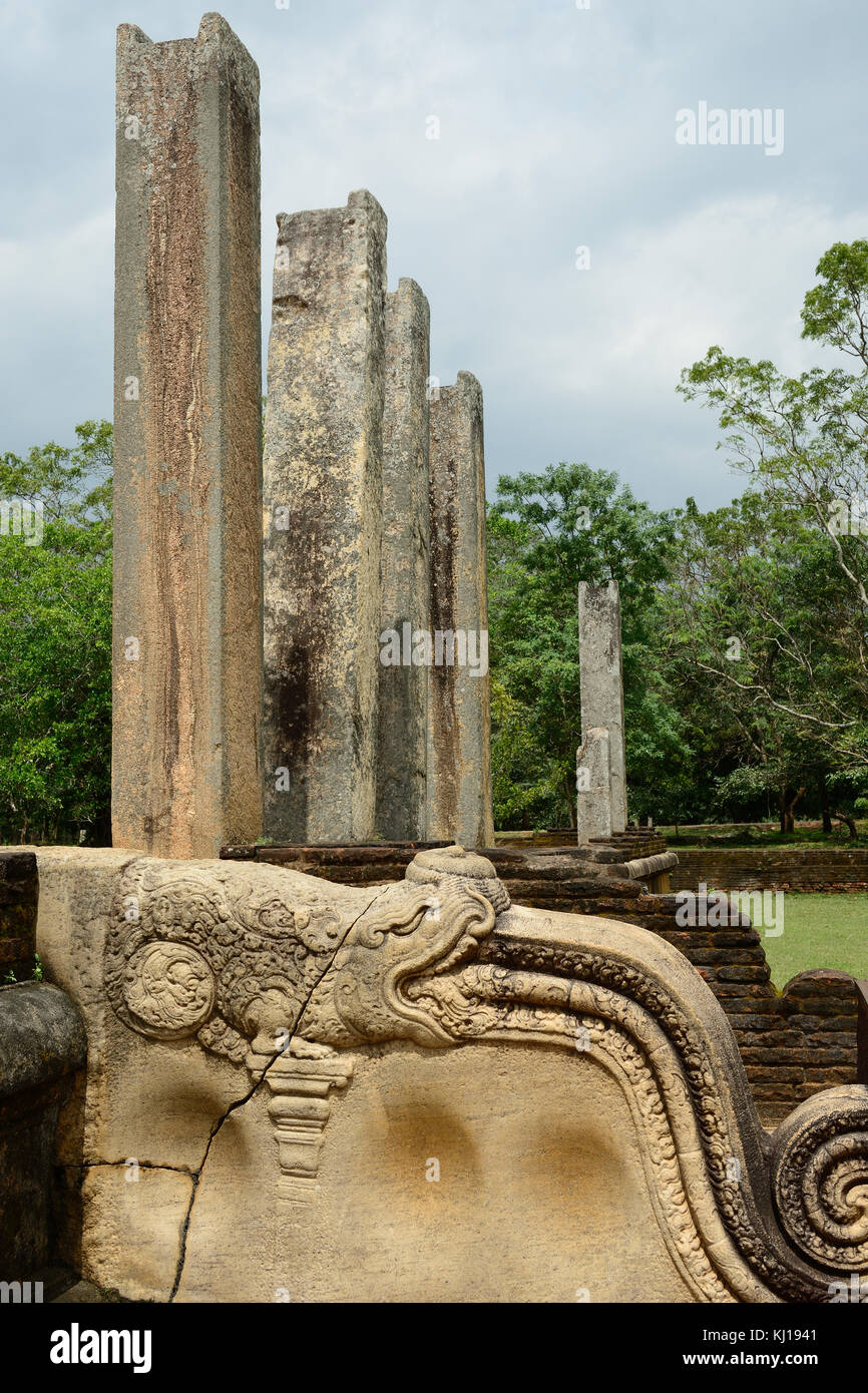 Sri Lanka, Anuradhapura ruin, historical capital city of the Sinhalese Buddhist state on Sri Lances Stock Photo