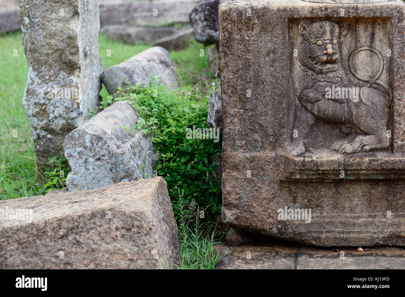 Sri Lanka, Anuradhapura ruin, historical capital city of the Sinhalese Buddhist state on Sri Lances Stock Photo