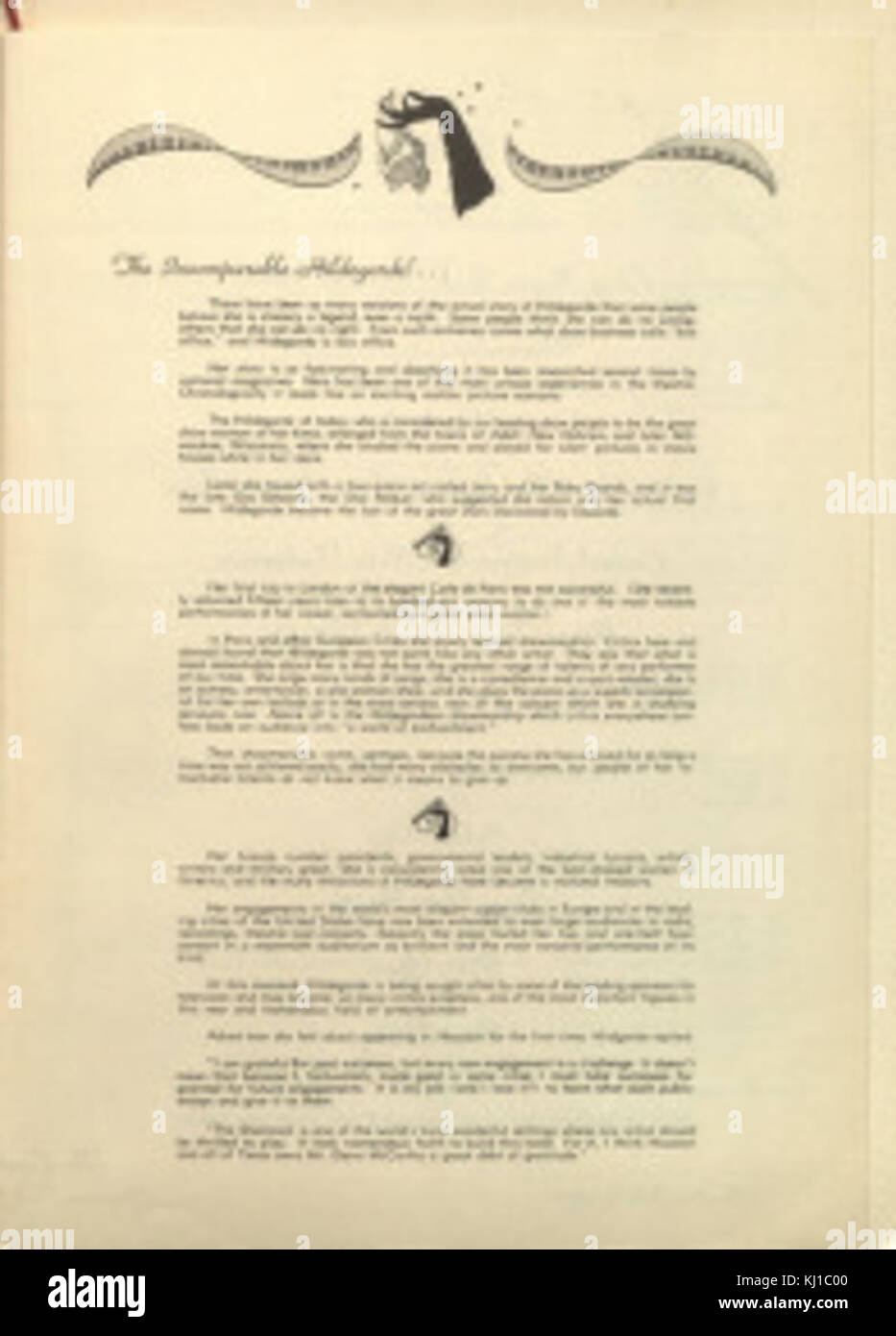 Menu 19490703Hildegarde Biography Stock Photo Alamy