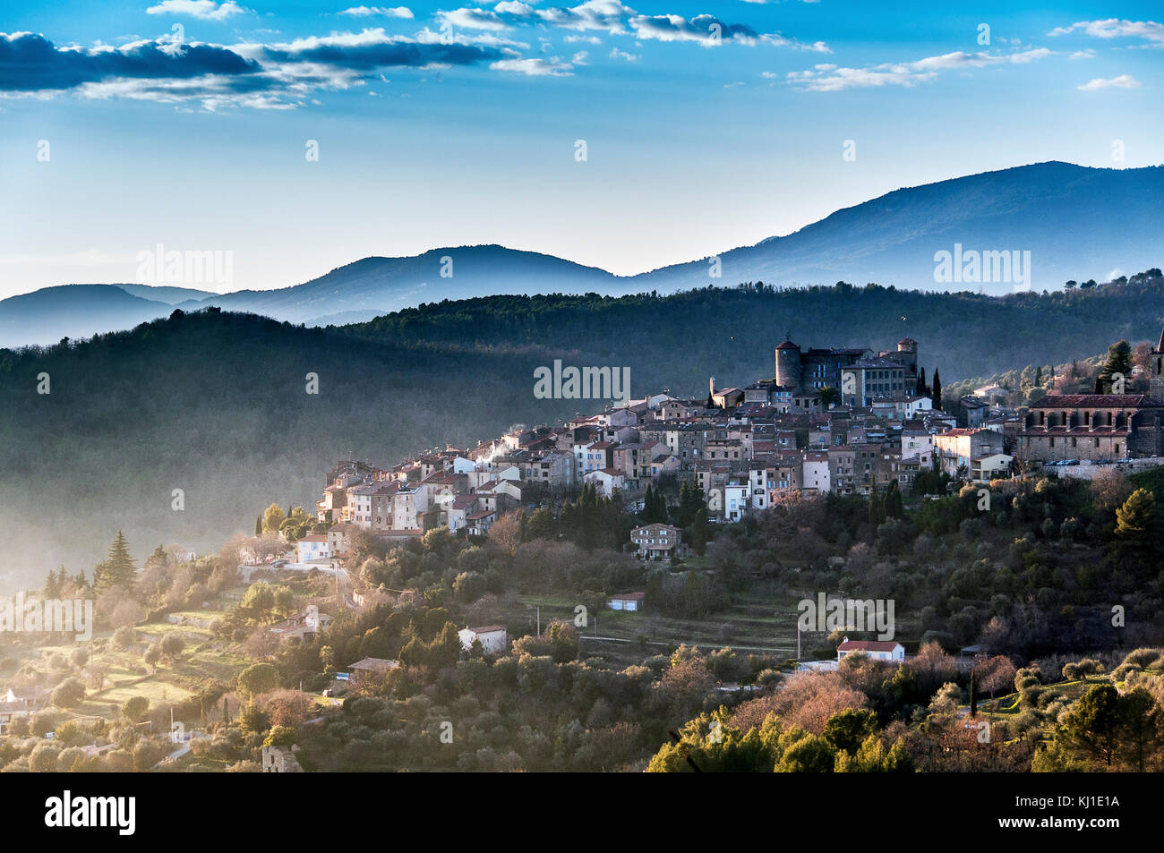 Europe. France. Var (83), Pays de Fayence. The perched village of Callian Stock Photo