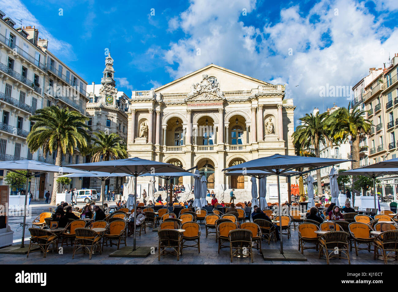 Europe, France, Var, Toulon. Victor Hugo place. Stock Photo