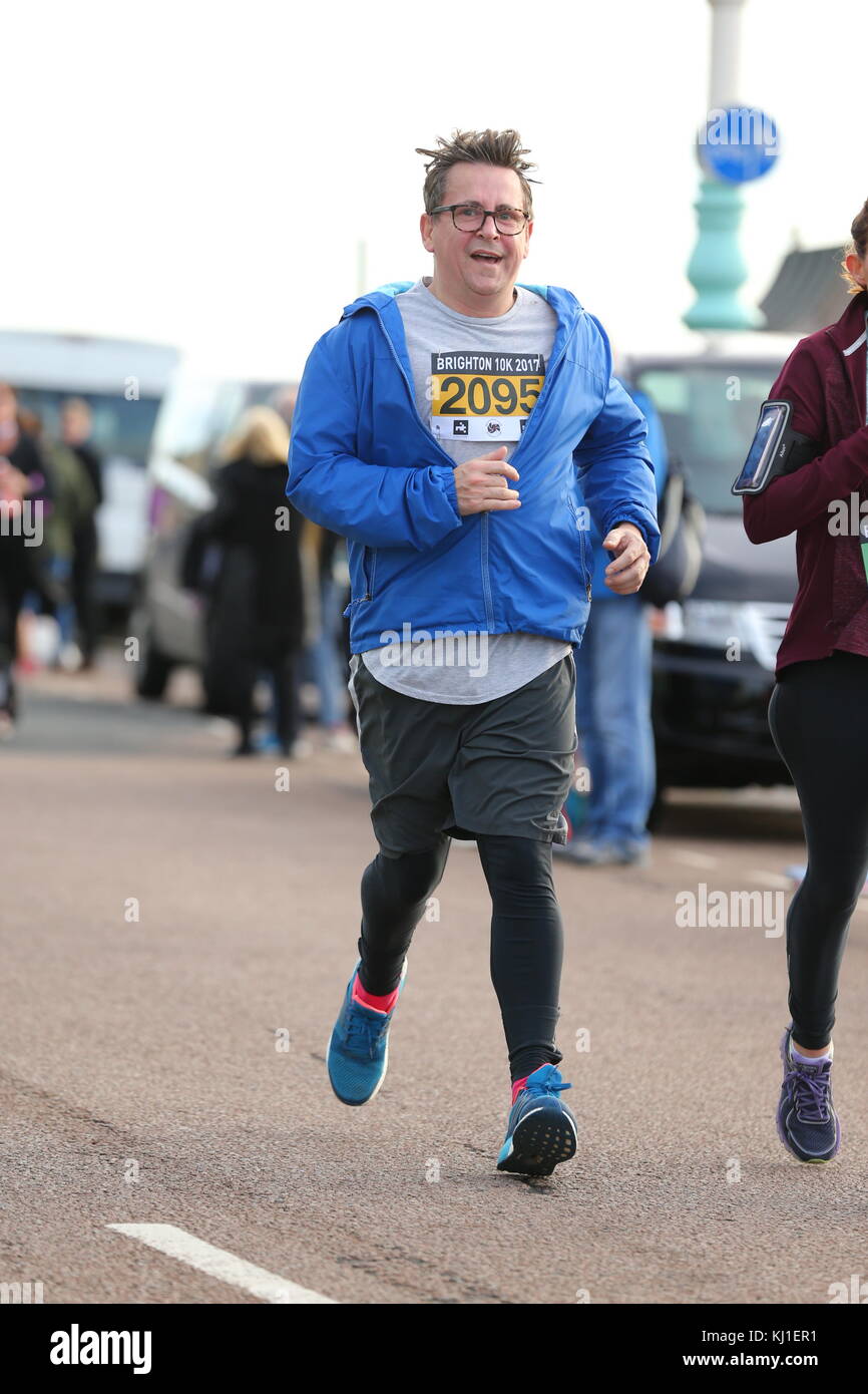 November 2017, Brighton,UK. Stephen b from Gogglebox runs the 2017