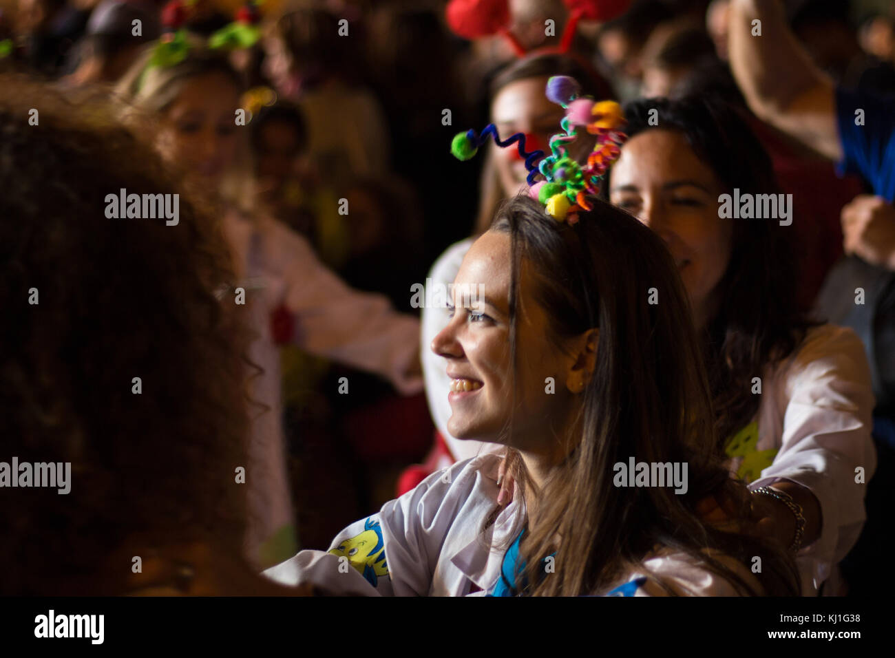 Clown and Clown Festival in Monte San Giusto Stock Photo