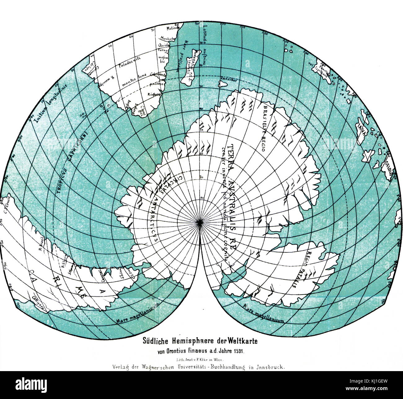 Fine Oronce Hi Res Stock Photography And Images Alamy 1881 German Version Of The World Map 1531 By Oronce Fin Orontius Finnaeus KJ1GEW 