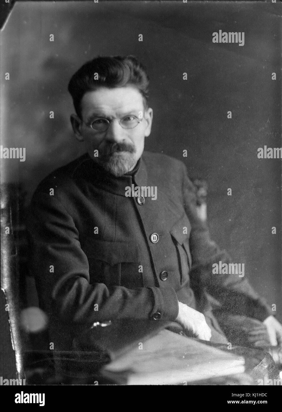 Mikhail Ivanovich Kalinin (1875 – 1946), Bolshevik revolutionary and Marxist–Leninist functionary. He served as head of state of the Russian Soviet Federative Socialist Republic and later of the Soviet Union from 1919 to 1946 Stock Photo