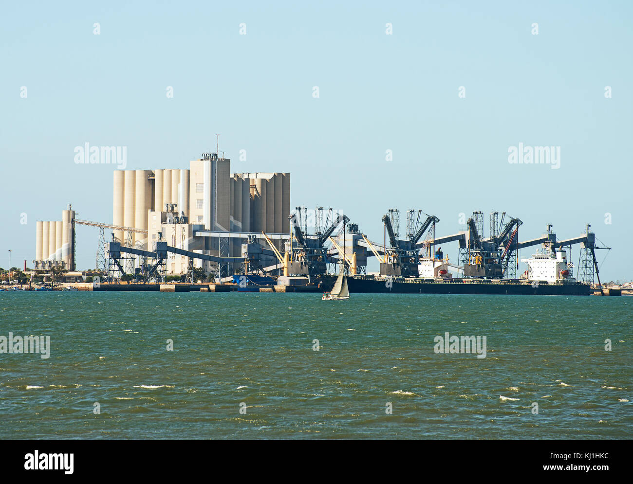 Bulk carrier ships near the terminal Stock Photo Alamy