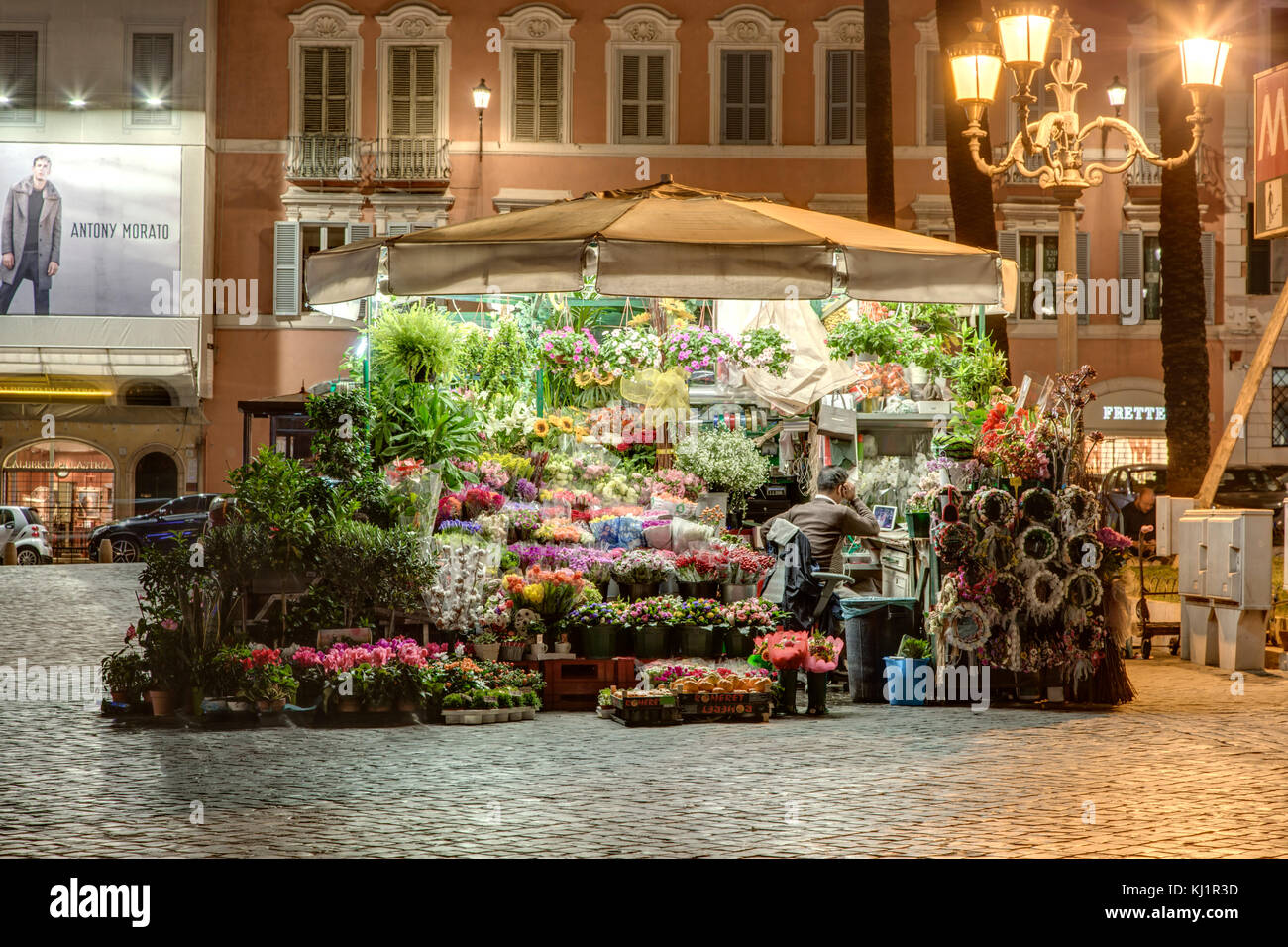 Flower Shop Spanish Steps Stock Photo Alamy