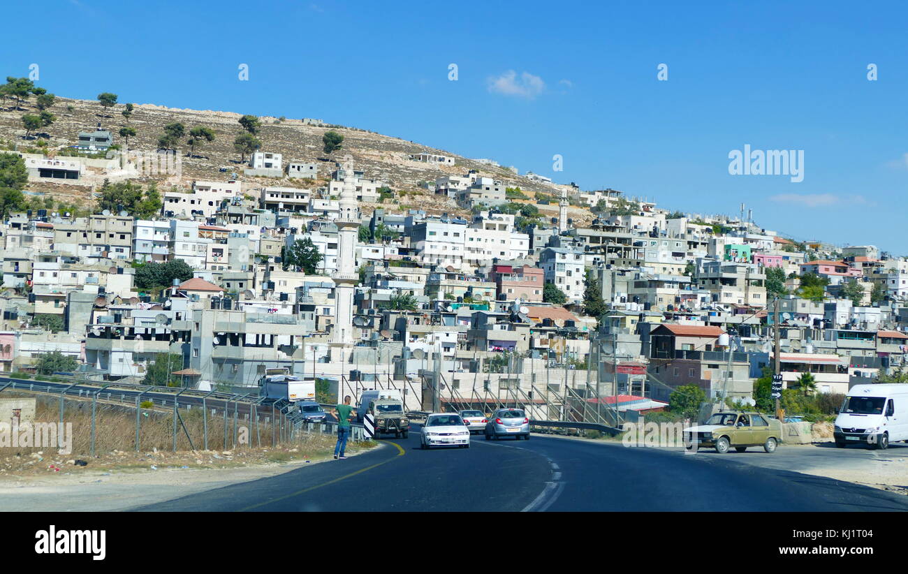 Arab settlement in the Occupied Palestinian, West Bank around Jerusalem. Stock Photo