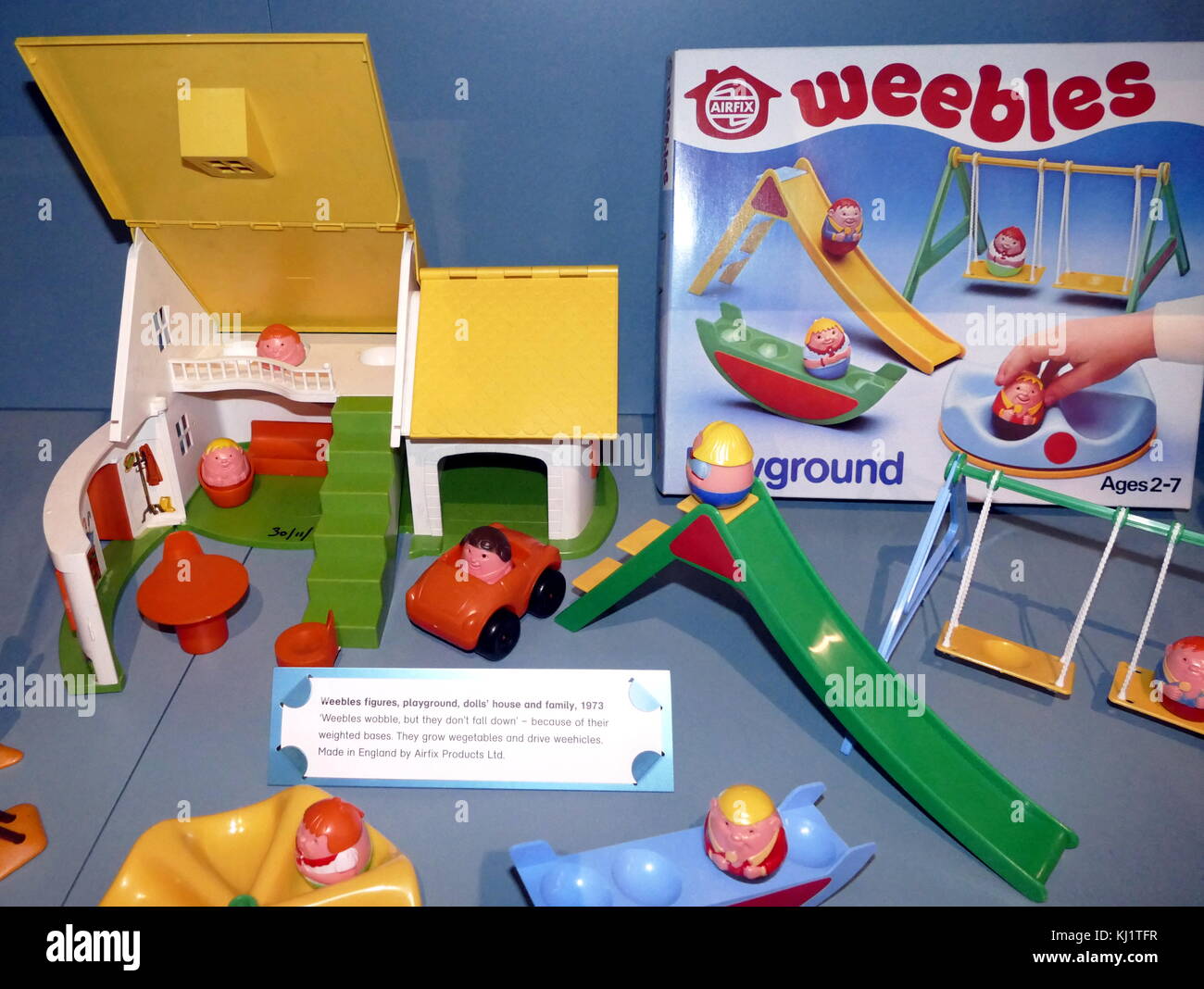 Weebles plastic dolls house and figures 1973 Stock Photo