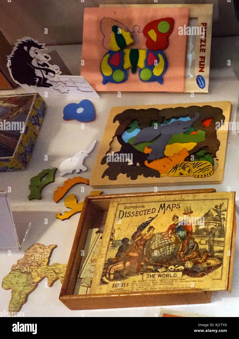 Collection of children's puzzle games from the 1940s. Dated 20th