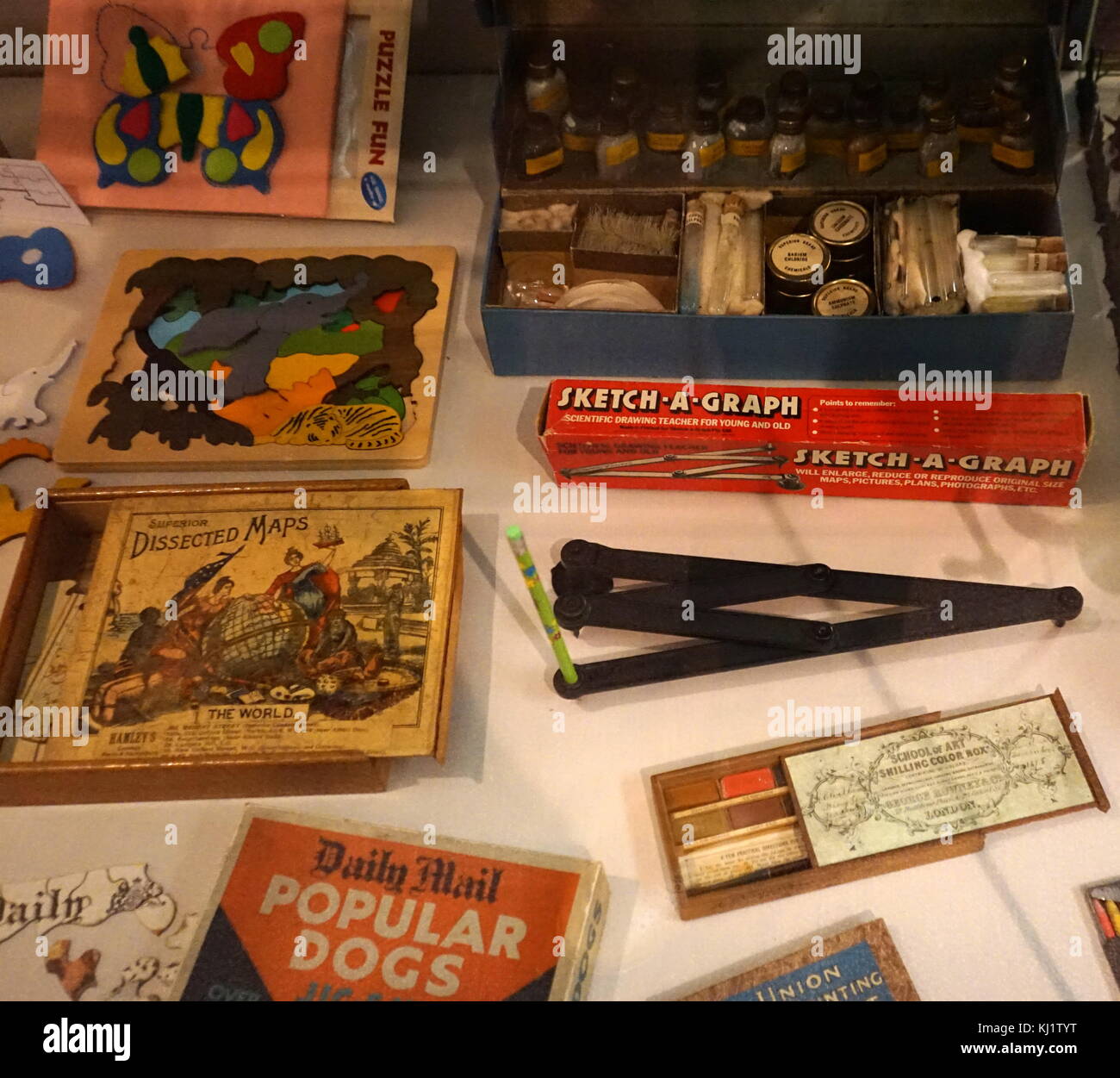 Collection of children's puzzle games from the 1940s. Dated 20th