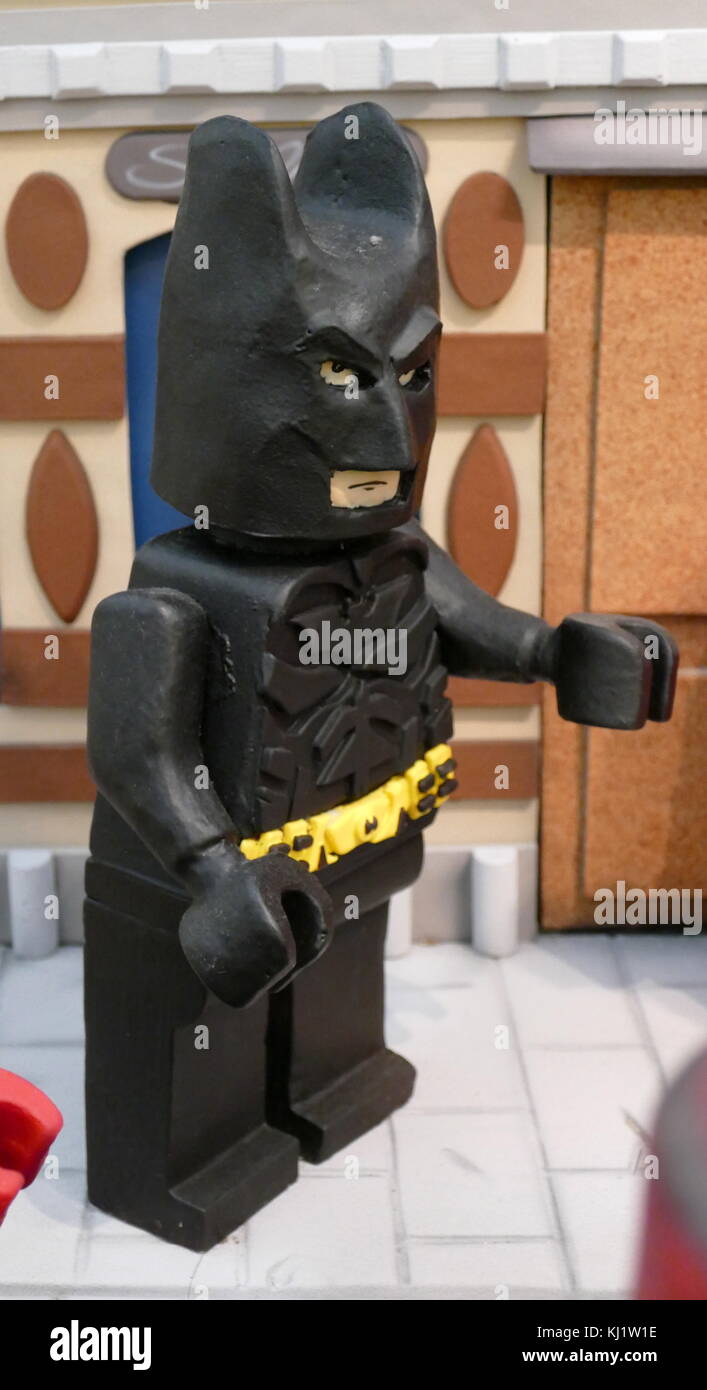 Plasticine model of the comic book character 'Batman'. Dated 21st Century Stock Photo