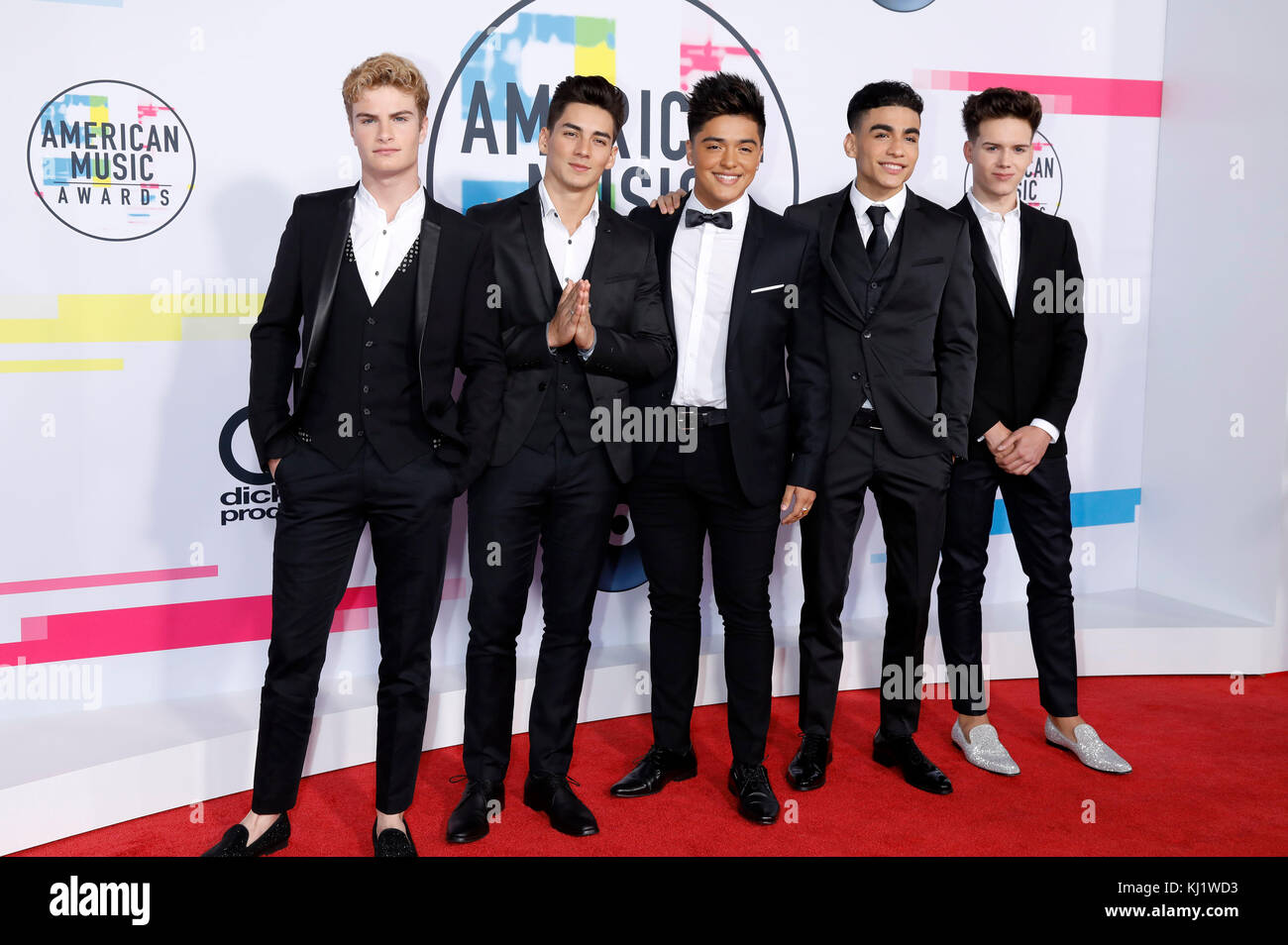 Los Angeles, USA. 19th Nov, 2017. Brady Tutton, Chance Perez, Sergio Calderon Jr., Drew Ramos and Michael Conor (In Real Life) attend the 2017 American Music Awards at Microsoft Theater on November 19, 2017 in Los Angeles, California. Credit: Geisler-Fotopress/Alamy Live News Stock Photo