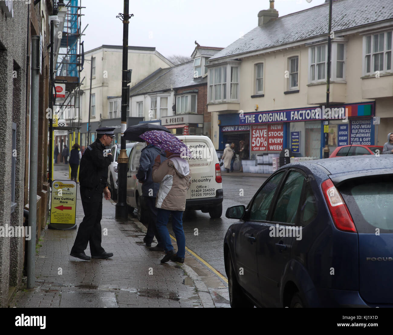 Holesworthy,UK, 20th November 2017,Heavy rain in Holesworthy in Devon. credit Keith Larby/Alamy Live News Stock Photo