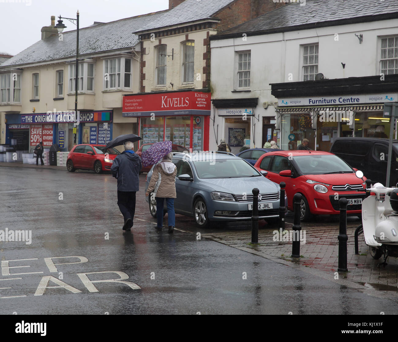 Holesworthy,UK, 20th November 2017,Heavy rain in Holesworthy in Devon. credit Keith Larby/Alamy Live News Stock Photo