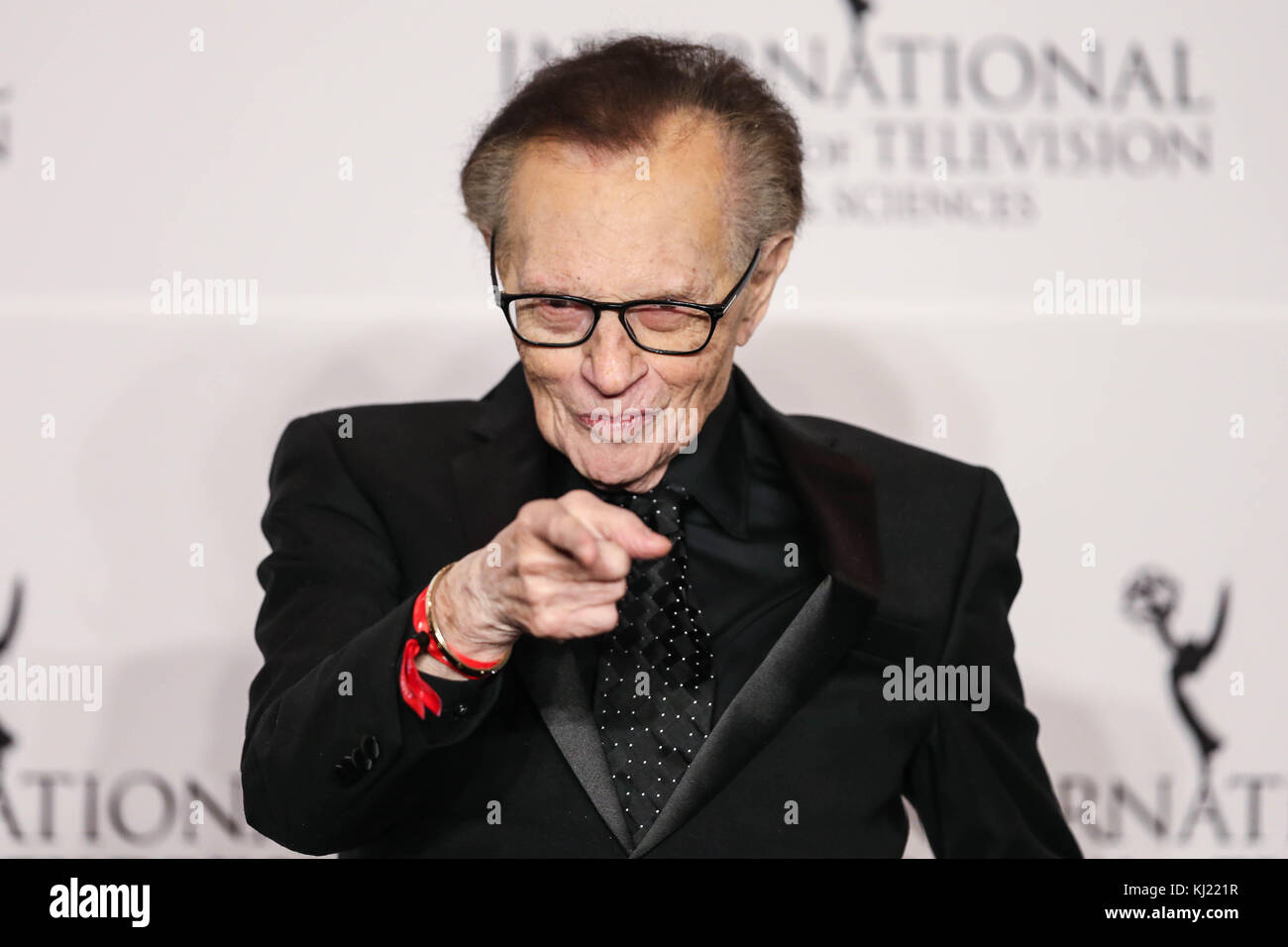 New York, USA. 20th Nov, 2017. Larry King during the 45th International Emmy awards gala in New York city on November 20, 2017. The International Emmy Award is an award ceremony bestowed by the International Academy of Television Arts and Sciences in recognition to the best television programs initially produced and aired outside the United States. Credit: Brazil Photo Press/Alamy Live News Stock Photo