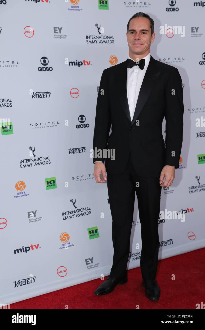 New York, USA. 20th November, 2017. Tony Dalton during the 45th International Emmy awards gala in New York city on November 20, 2017. The International Emmy Award is an award ceremony bestowed by the International Academy of Television Arts and Sciences in recognition to the best television programs initially produced and aired outside the United States. (Photo: Vanessa Carvalho/Brazil Photo Press) Credit: Brazil Photo Press/Alamy Live News Stock Photo