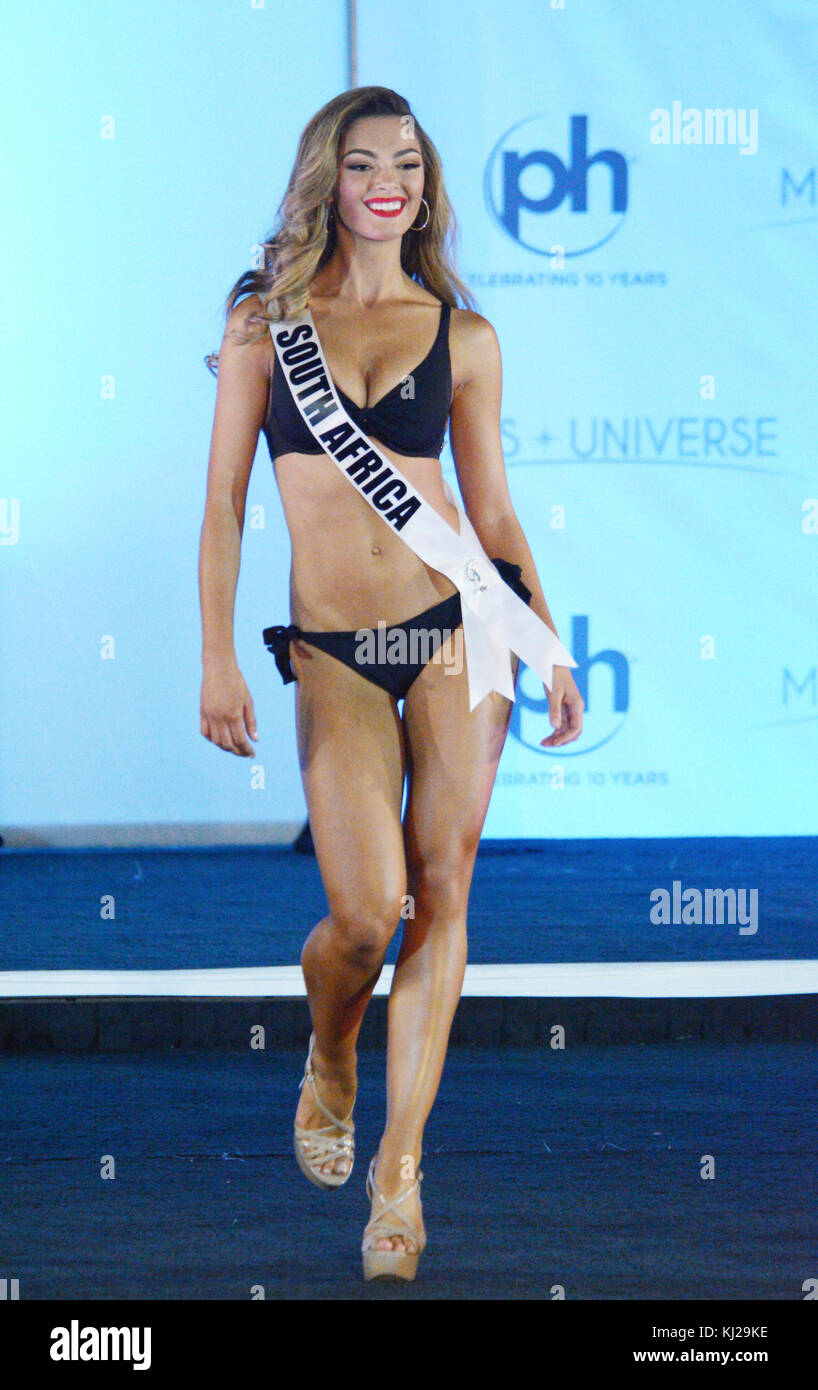 Las Vegas, Nevada, USA. 21st Nov, 2017. Miss Universe South Africa demi  Leigh Nel-Peters participates in the Swimsuit competition of the 66th Miss  Universe Competition on November 20, 2017 at the Planet