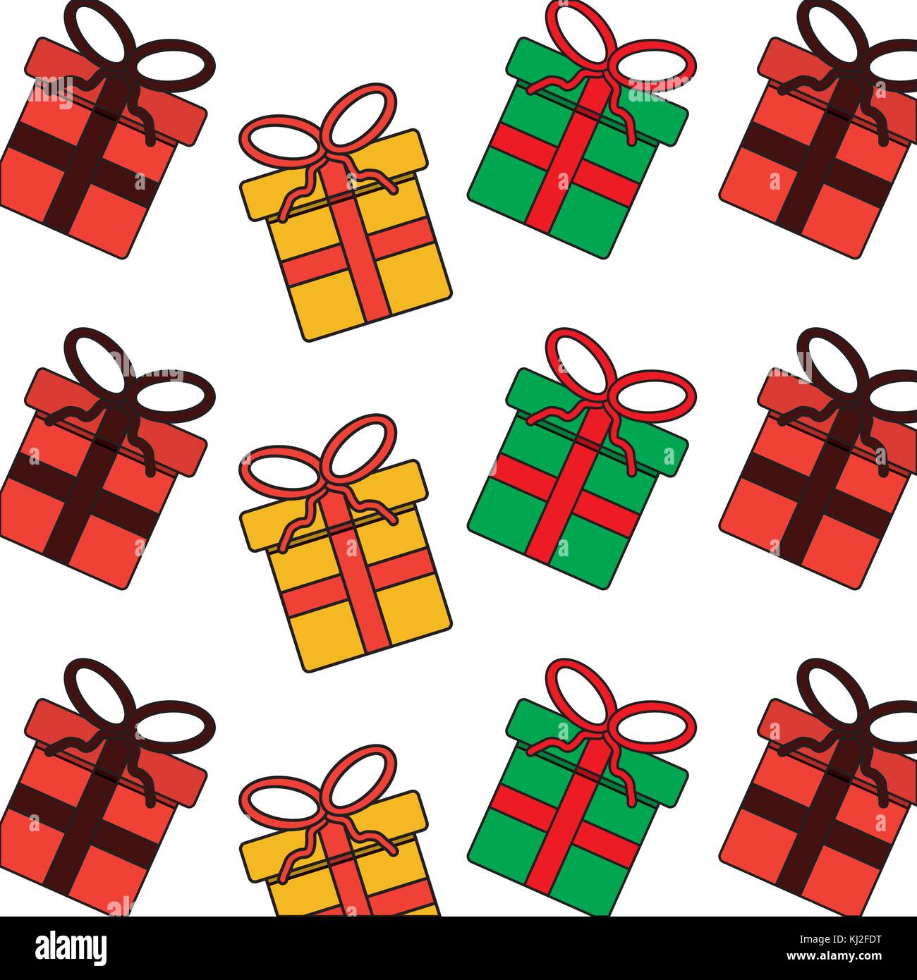 gift box with ribbon bow pattern image Stock Vector Image & Art - Alamy