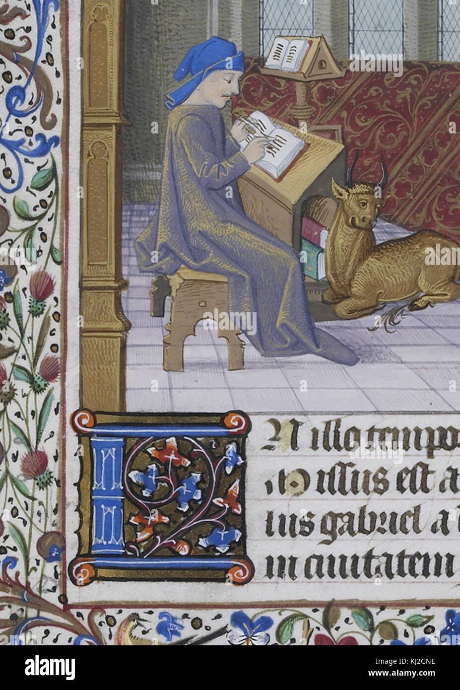 French - Luke Seated Writing - Walters W24919R - Obverse Detail Stock Photo