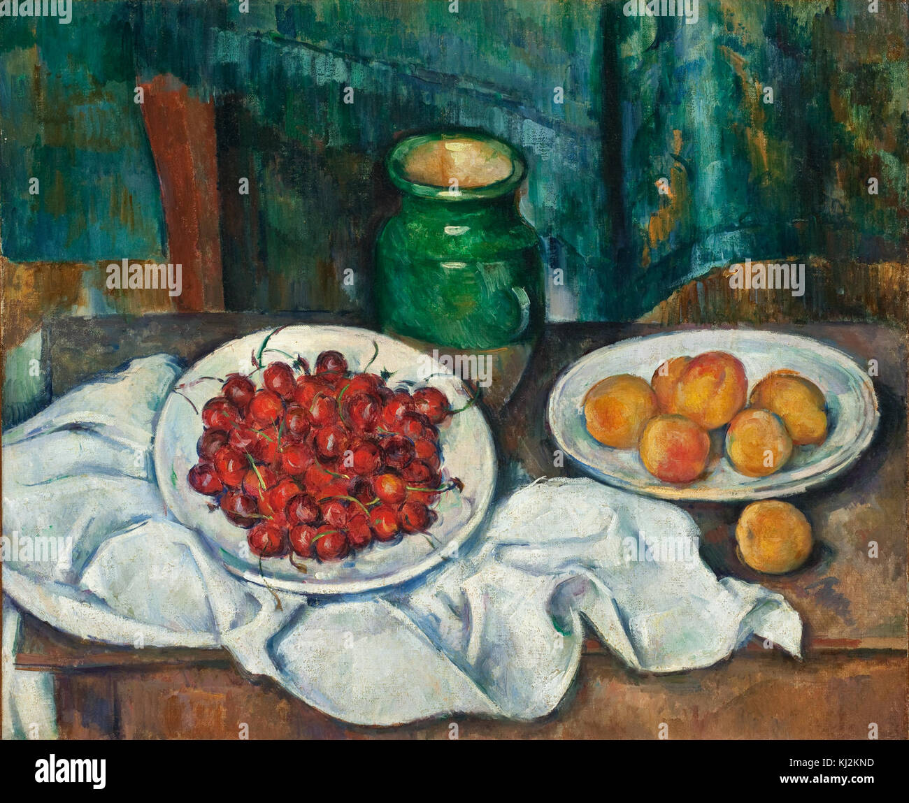 Paul Cezanne - Still Life with Cherries and Peaches, 1885-1887 Stock Photo