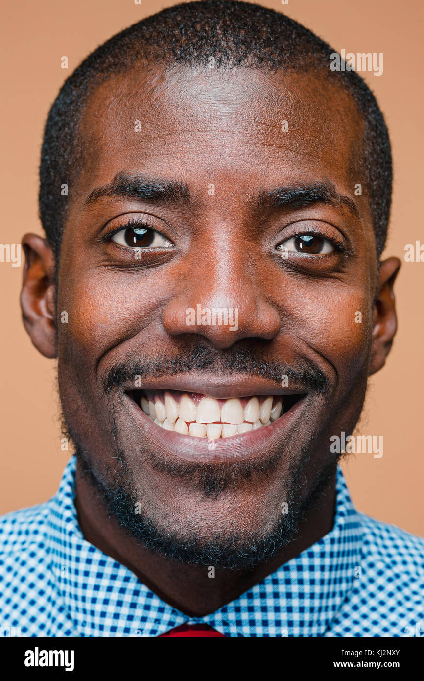 Portrait of a very happy afro American man Stock Photo - Alamy