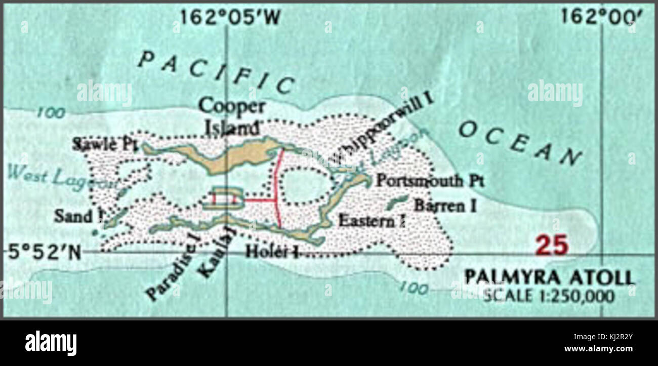 Palmyra atoll 1970 Stock Photo - Alamy