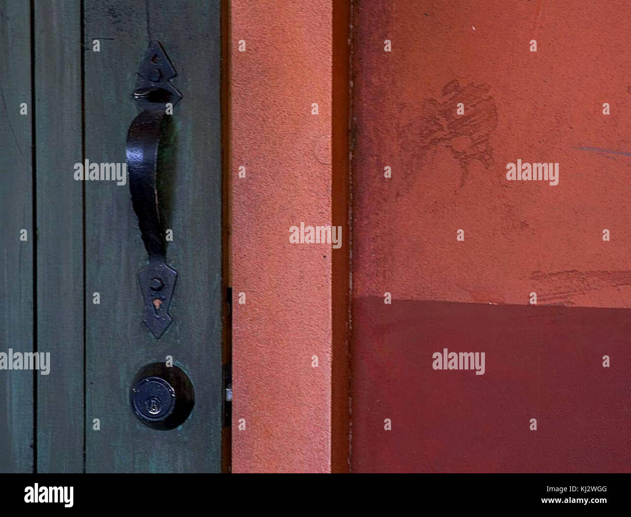 Door latch and lock Stock Photo Alamy