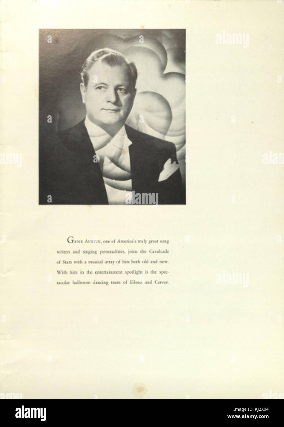 Emerald Room menu 19520425biography and photo Stock Photo Alamy