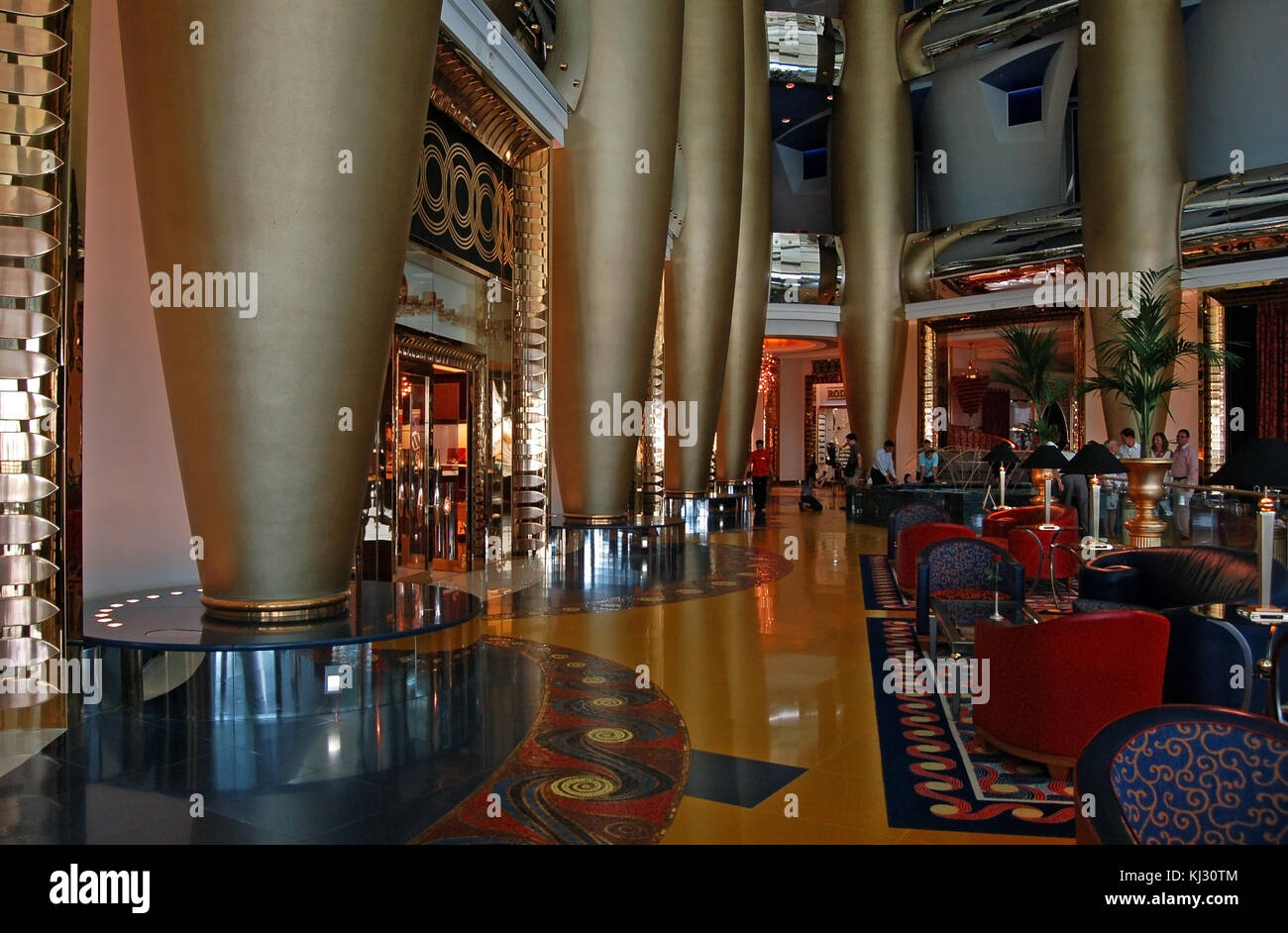 Mezzanine Lobby of the Burj al Arab Hotel, Dubai Stock Photo Alamy