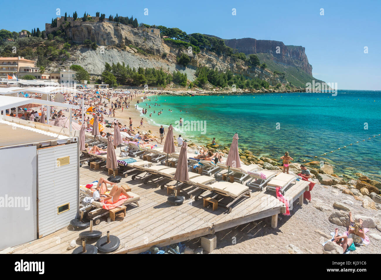 Cassis beach sea french riviera cote dazur france hi-res stock ...