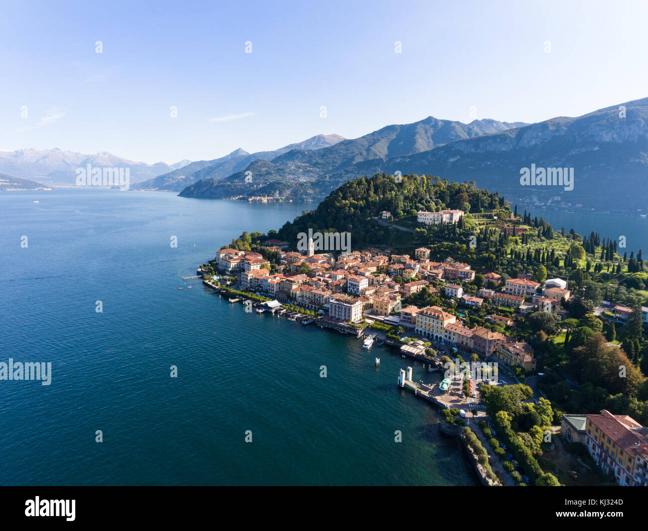 Famous destination in Italy, Bellagio on Como Lake Stock Photo