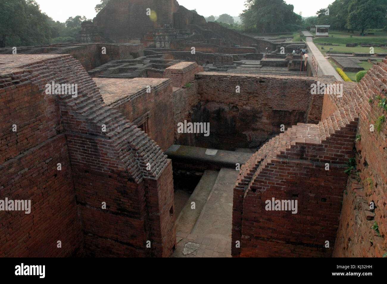 Ruins of Nalanda University Stock Photo