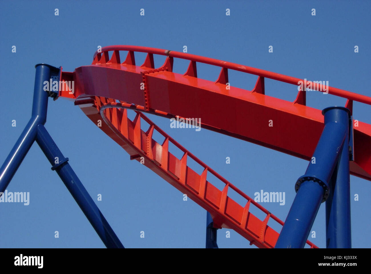 Roller coaster track Stock Photo - Alamy