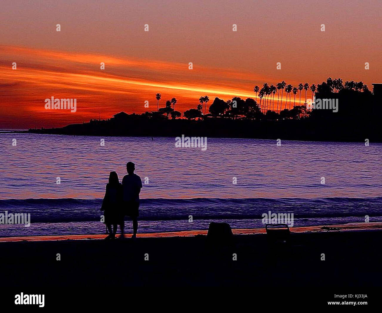 Sunset in la jolla Stock Photo Alamy