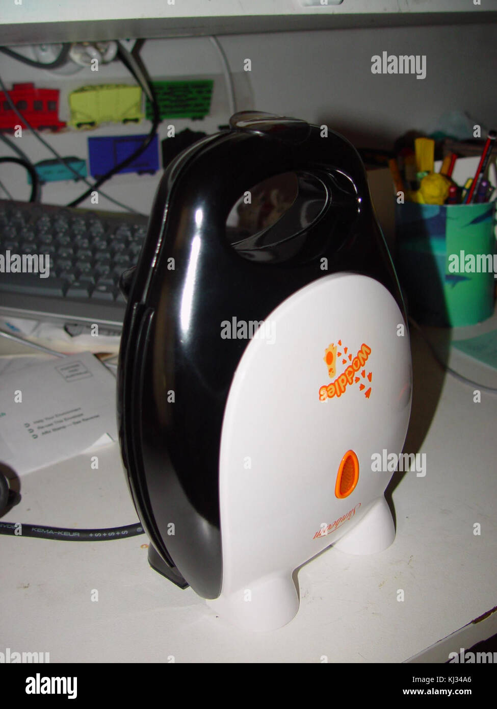 Woddles the penguin ish waffle maker Stock Photo Alamy