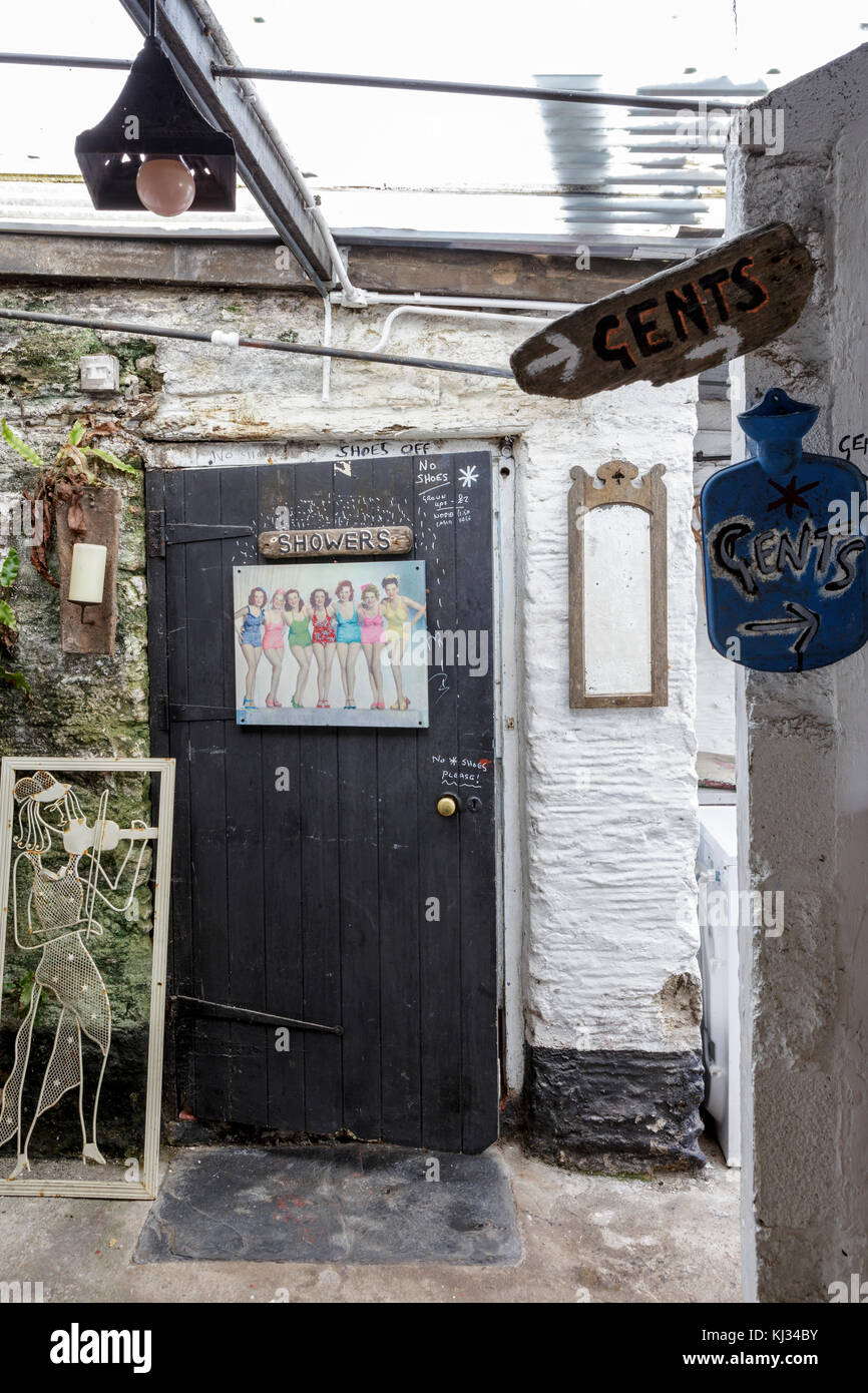 The Pigs Nose Inn, East Prawle, Devon.  Traditional English country pub near the sea, with eclectic interior Stock Photo