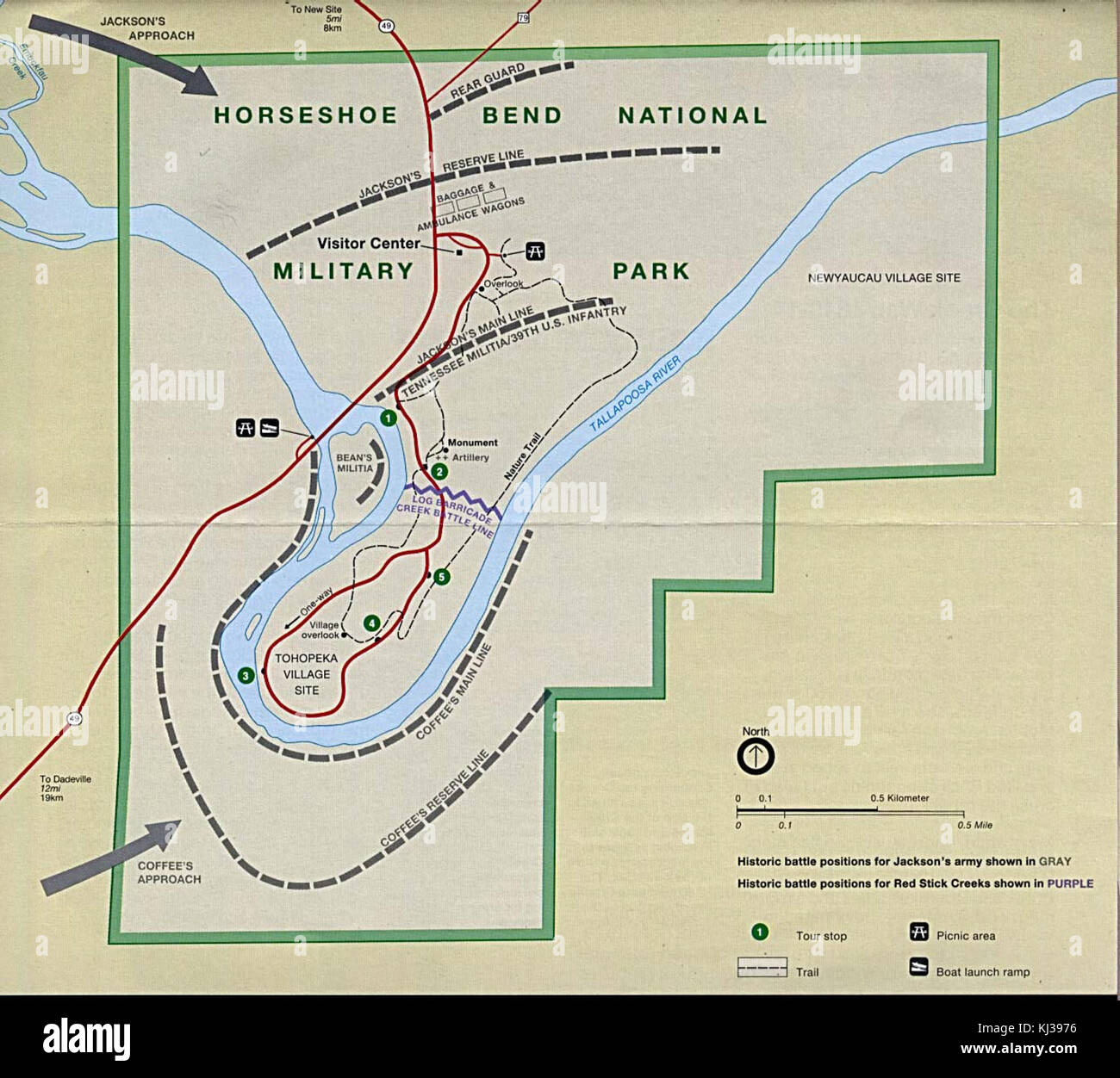 Horseshoe bend map Stock Photo Alamy
