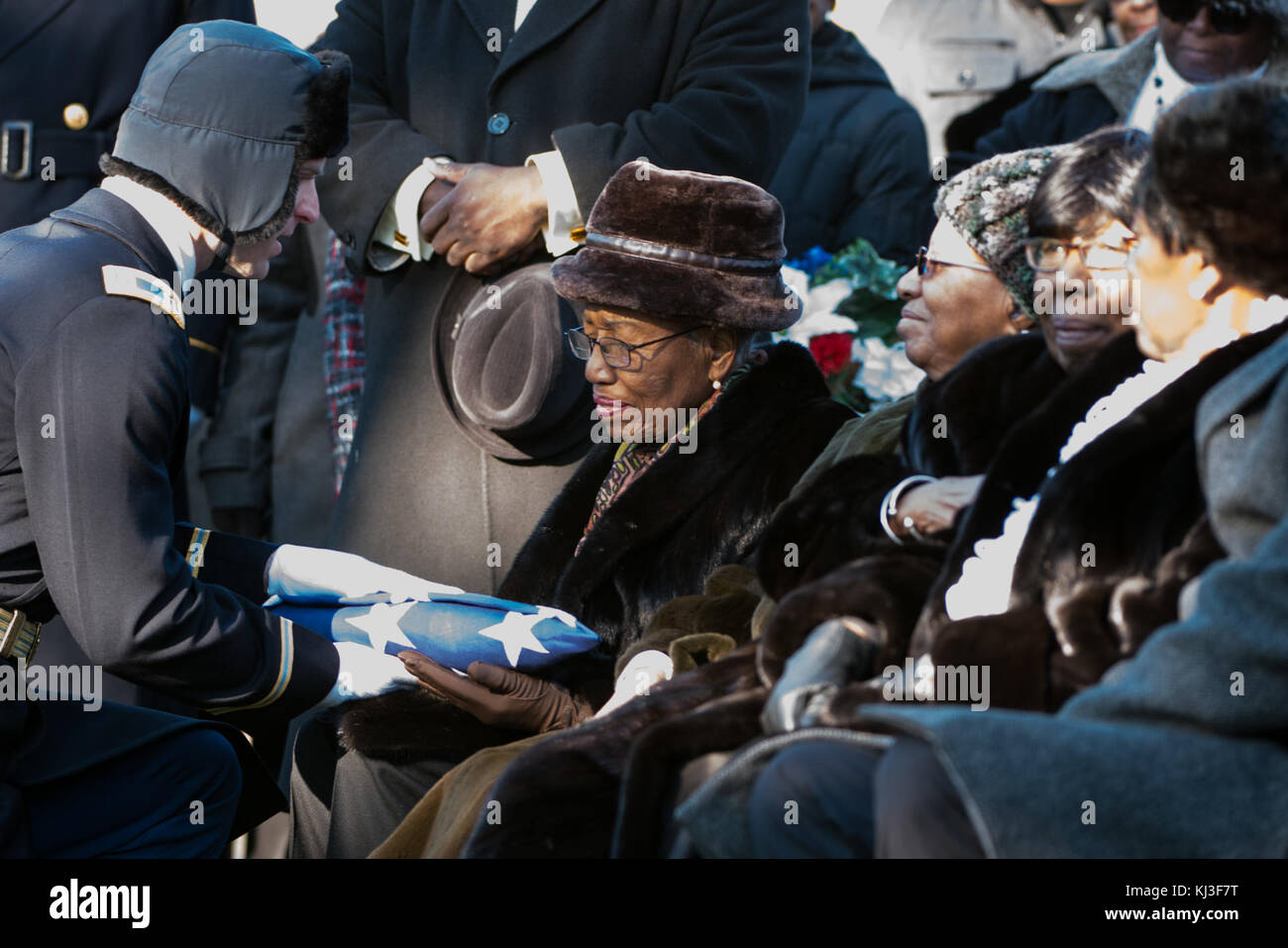 Memorial service for 2nd Lt. Samuel G. Leftenant, Tuskegee Airman, at ...