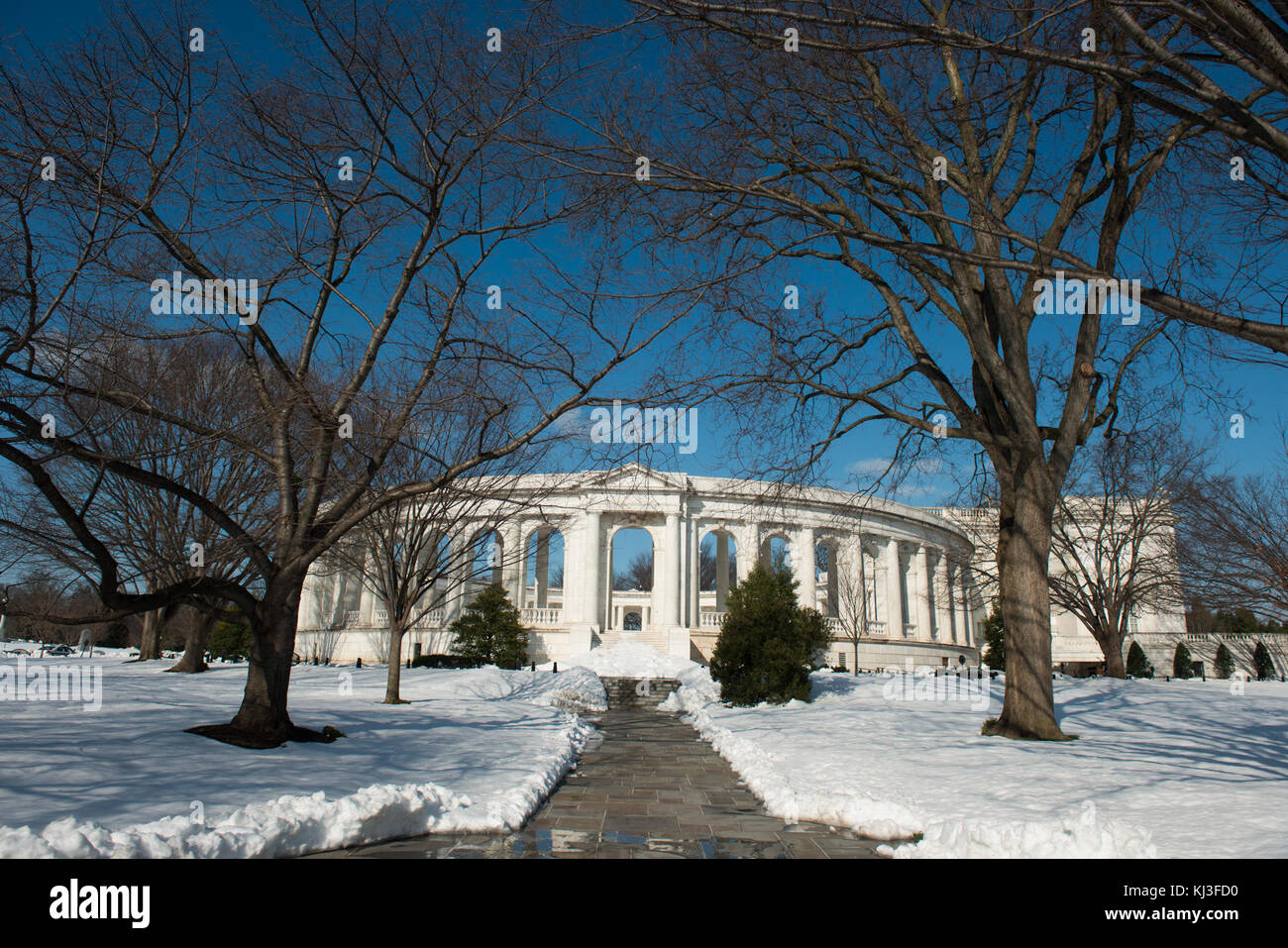 Snow in Arlington National Cemetery (24557484122 Stock Photo Alamy
