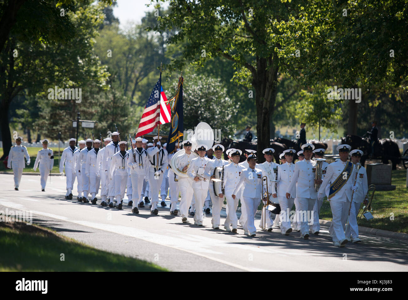 Graveside service for U.S. Navy Capt. Kent S. Webber (29861209425) Stock Photo